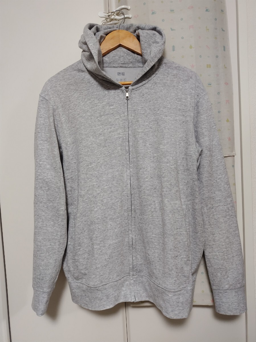 UNIQLO グレー パーカー　エアリズム　XL_画像1