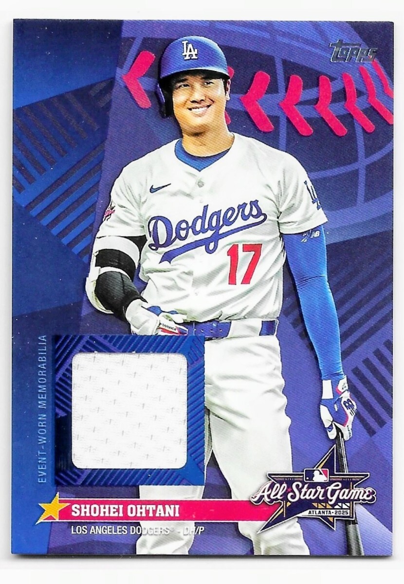 レア 2025 大谷翔平 Topps All-Star Stitches 実使用ジャージ オールスター レリック GAME USED RELIC Patch Dodgers Ohtani 山本由伸_画像1