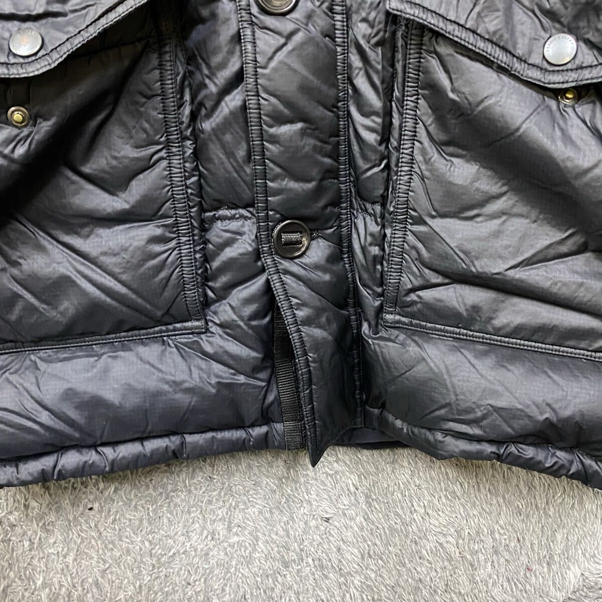 ☆ Eddie Bauer エディーバウアー EB700 ダウンジャケット フーディー ダウンコート サイズL相当 ブラック メンズ トップス 最落なし（A）_画像4