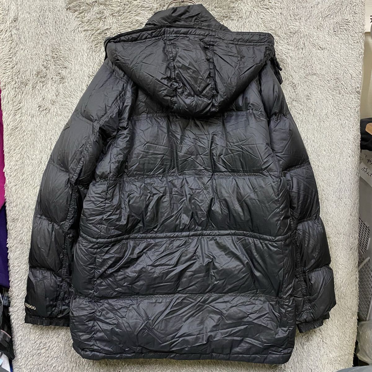☆ Eddie Bauer エディーバウアー EB700 ダウンジャケット フーディー ダウンコート サイズL相当 ブラック メンズ トップス 最落なし（A）_画像9