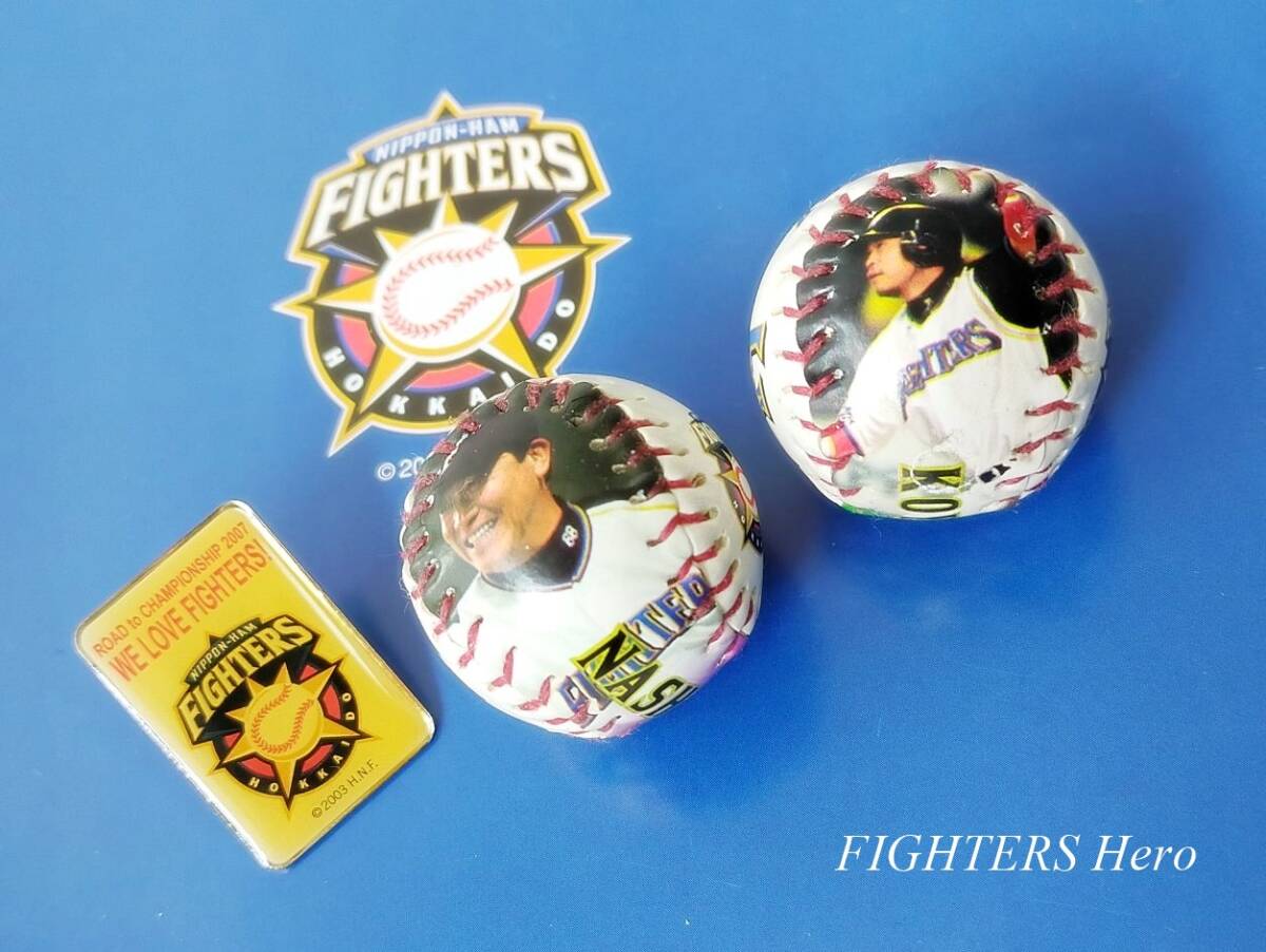 ☆ FIGHTERSピンバッチ2007’&ミニボール / ファイターズ優勝への軌跡 2006’【1冊+梨田/小谷野】レアグッズ!_画像2