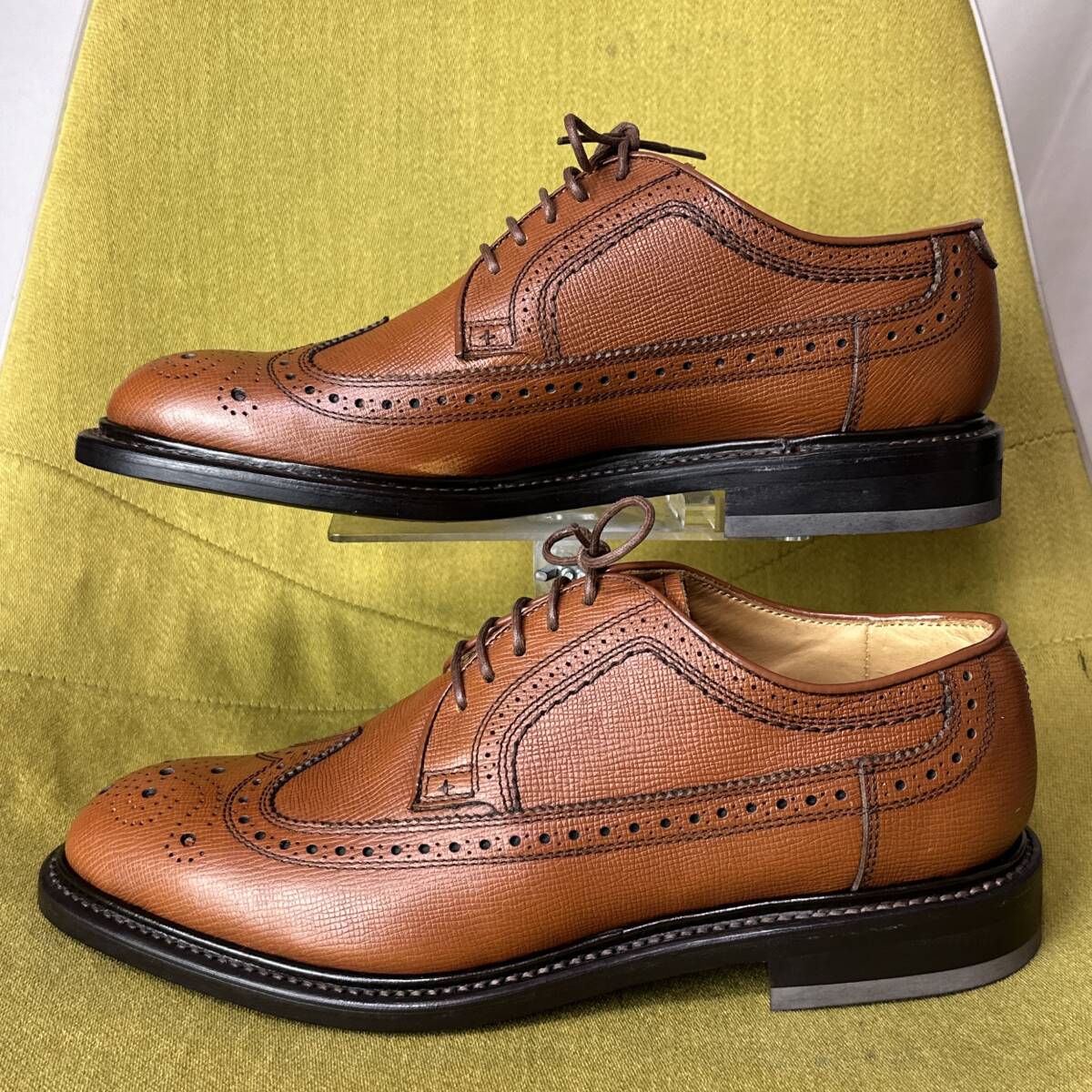 未使用 HAINES＆BONNER of London リーガル製 ウイングチップレザーシューズ 24.5 日本製 ビジネス グッドイヤーウェルト製法_画像4