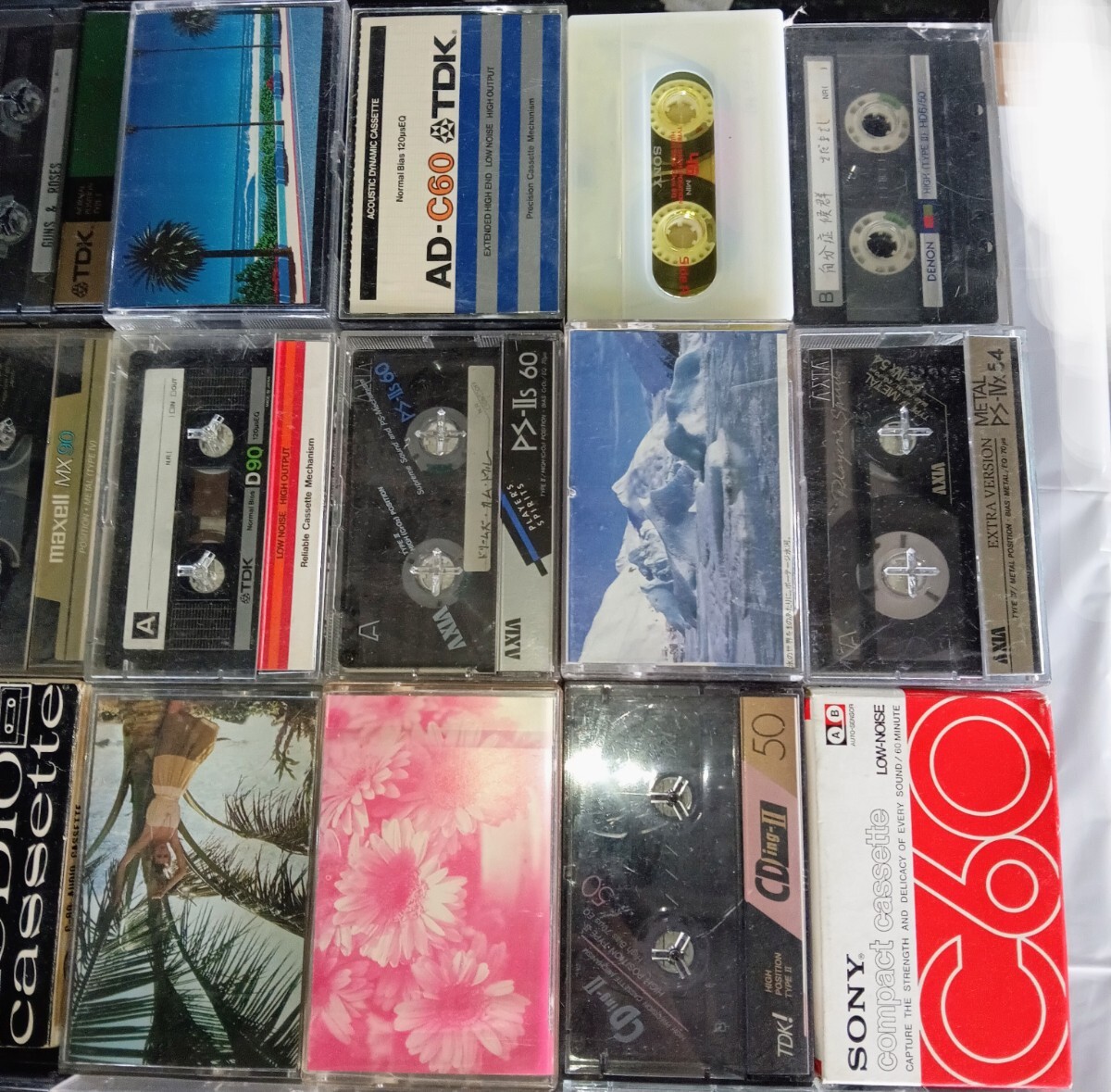 [1 иен старт ] кассетная лента много суммировать 700 шт запись завершено metal Hi Posi обычный maxell TDK SONY хранение товар E1591