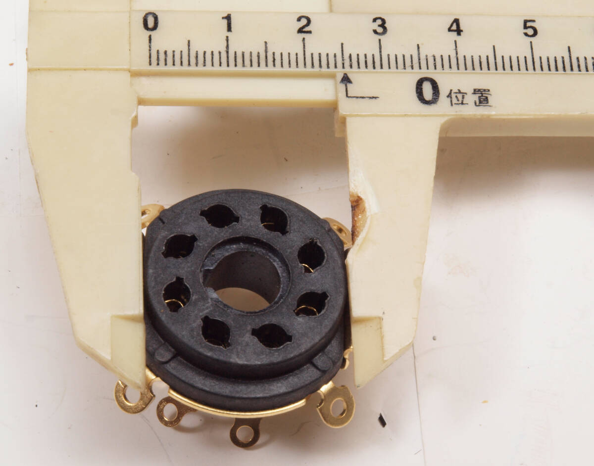 取付穴25mm金メッキUＴ-8ピン真空管ソケット KT88/6L6他用 4個セット。－３_画像3