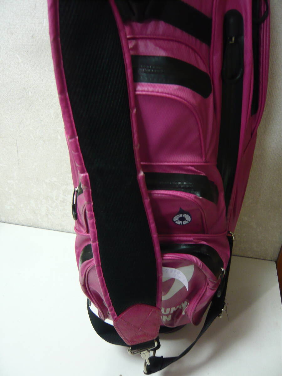 キャディバッグ★ピンク　MASTER　BUNNY　EDITION　WATER　PROOF　CART　BAG　チャック故障　ジャンク！_画像8