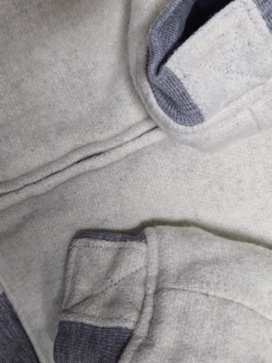 EVISU エヴィス リバーシブル ウール短丈ジャケット hidehiko YAMANE MA-1タイプ 紺　アイボリー　40_画像5