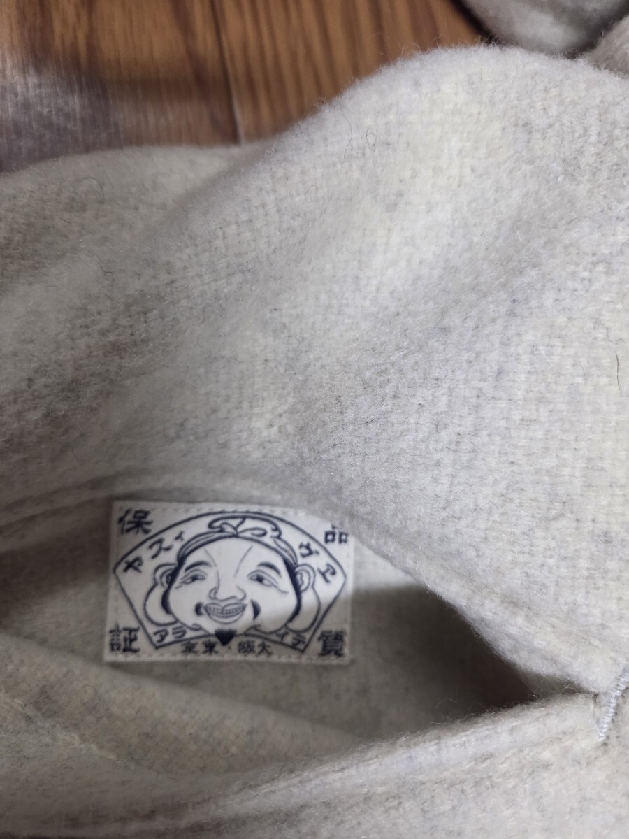 EVISU エヴィス リバーシブル ウール短丈ジャケット hidehiko YAMANE MA-1タイプ 紺　アイボリー　40_画像7