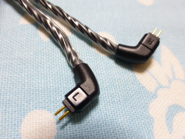 IEM 2ピン L字 MOGAMI 2799 + ライカル線 10芯 ブレイド編 4.4mm5極 高品質ver メタルスライダー ViaBlue ( ワイヤ無し 3.5mm MMCX 対応可_画像2