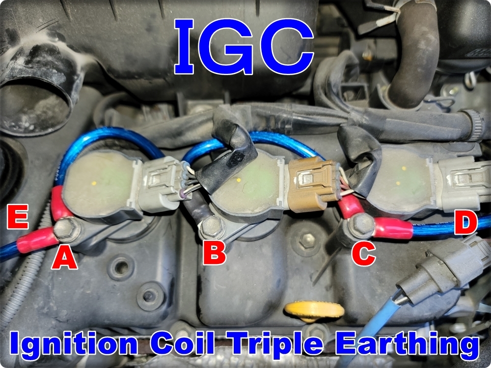 ● 送料180円 新品 汎用 軽自動車 DAIHATSU タント L375S系統 イグニッションコイル 3連用 アーシングワイヤー アーシングキット_画像6