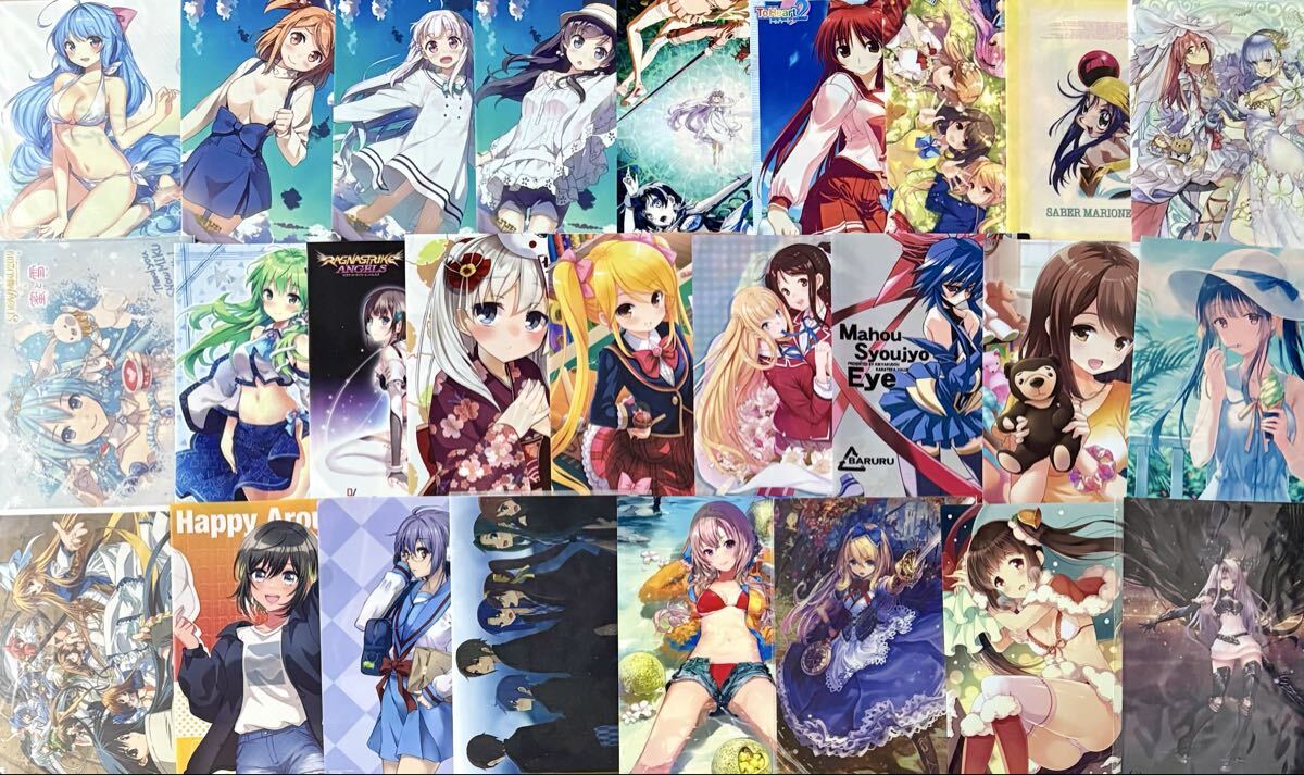 アニメ美少女クリアファイルまとめ売り約300枚 プリコネシャドバ モンスター娘 カントク バンドリ リゼロ ホロライブ コミケ特典物販ゲーム_画像2