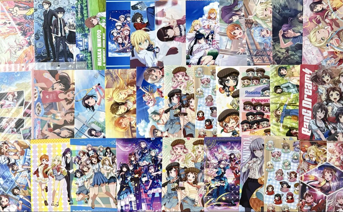 アニメ美少女クリアファイルまとめ売り約300枚 プリコネシャドバ モンスター娘 カントク バンドリ リゼロ ホロライブ コミケ特典物販ゲーム_画像7
