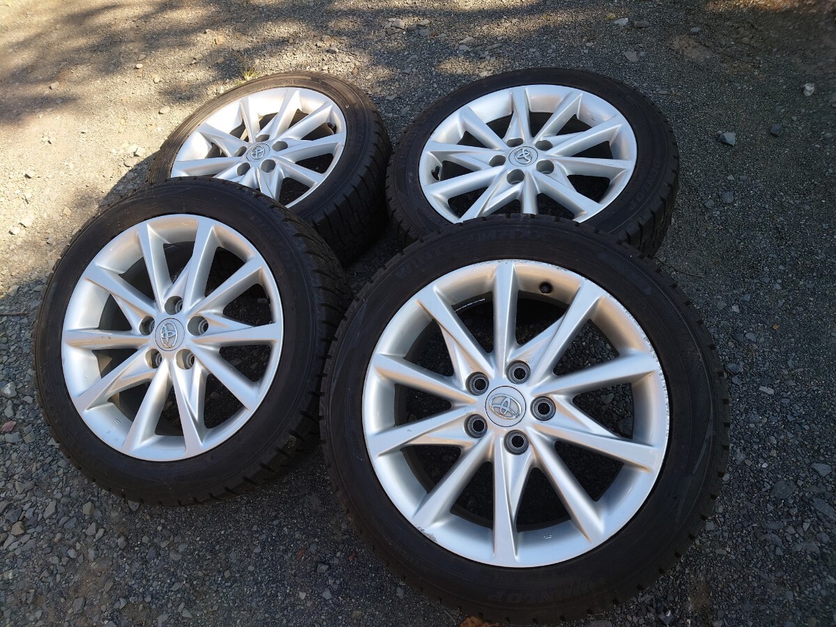 トヨタ プリウスα 純正 ホイール &スタッドレスタイヤ 4本 17インチ 中古_画像1