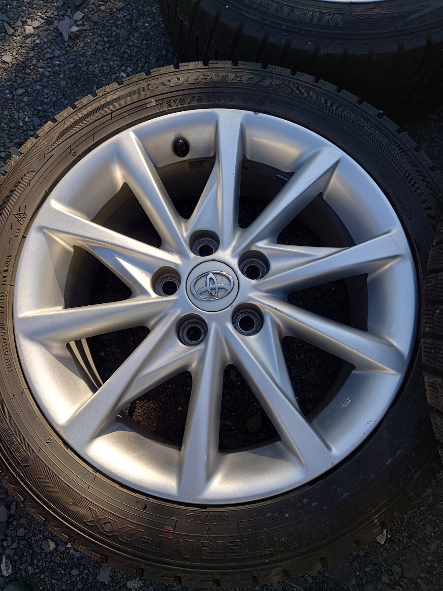 トヨタ プリウスα 純正 ホイール &スタッドレスタイヤ 4本 17インチ 中古_画像4