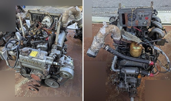 ヤンマー　3LM　船舶　エンジン　40馬力　メーター付　漁業調整用3LMS　＊YM130_画像4