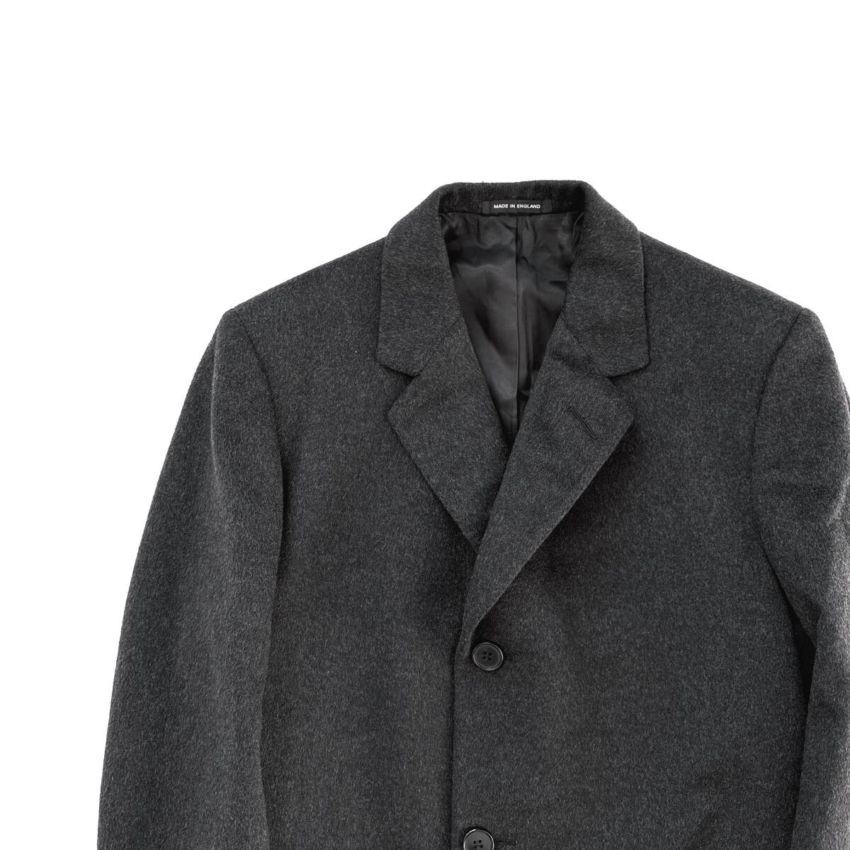 Chester Barrie カシミヤ100% 英国製 シングル チャコールグレー シルエット◎ フルハンド ビスポーク級 チェスターコート Vintage England_画像2