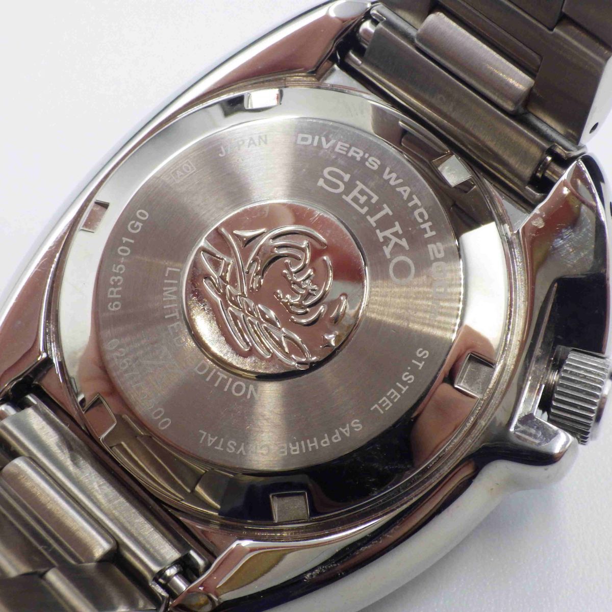 45285Fe/b【1円スタート】SEIKO セイコー 稼動品 6R35-01G0 プロスペックス 55周年記念限定モデル メンズ 時計 自動巻き ケース41mm_画像5