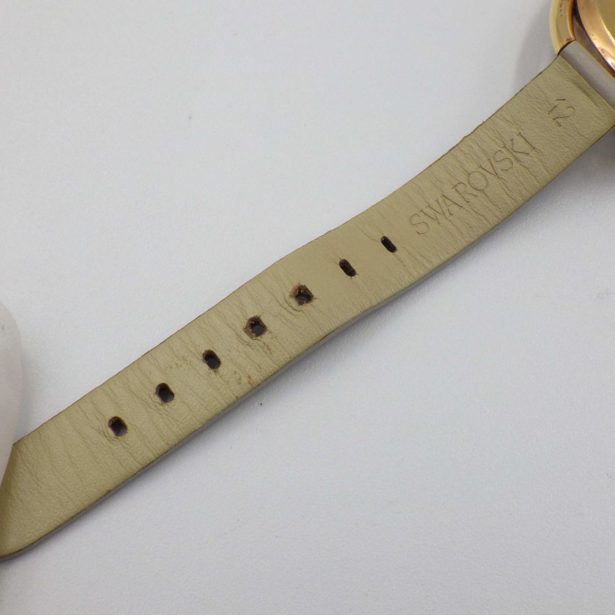 517545[1 иен старт ]SWAROVSKI Swarovski работа товар crystal линия rose Gold женский часы кварц кейс 37mm