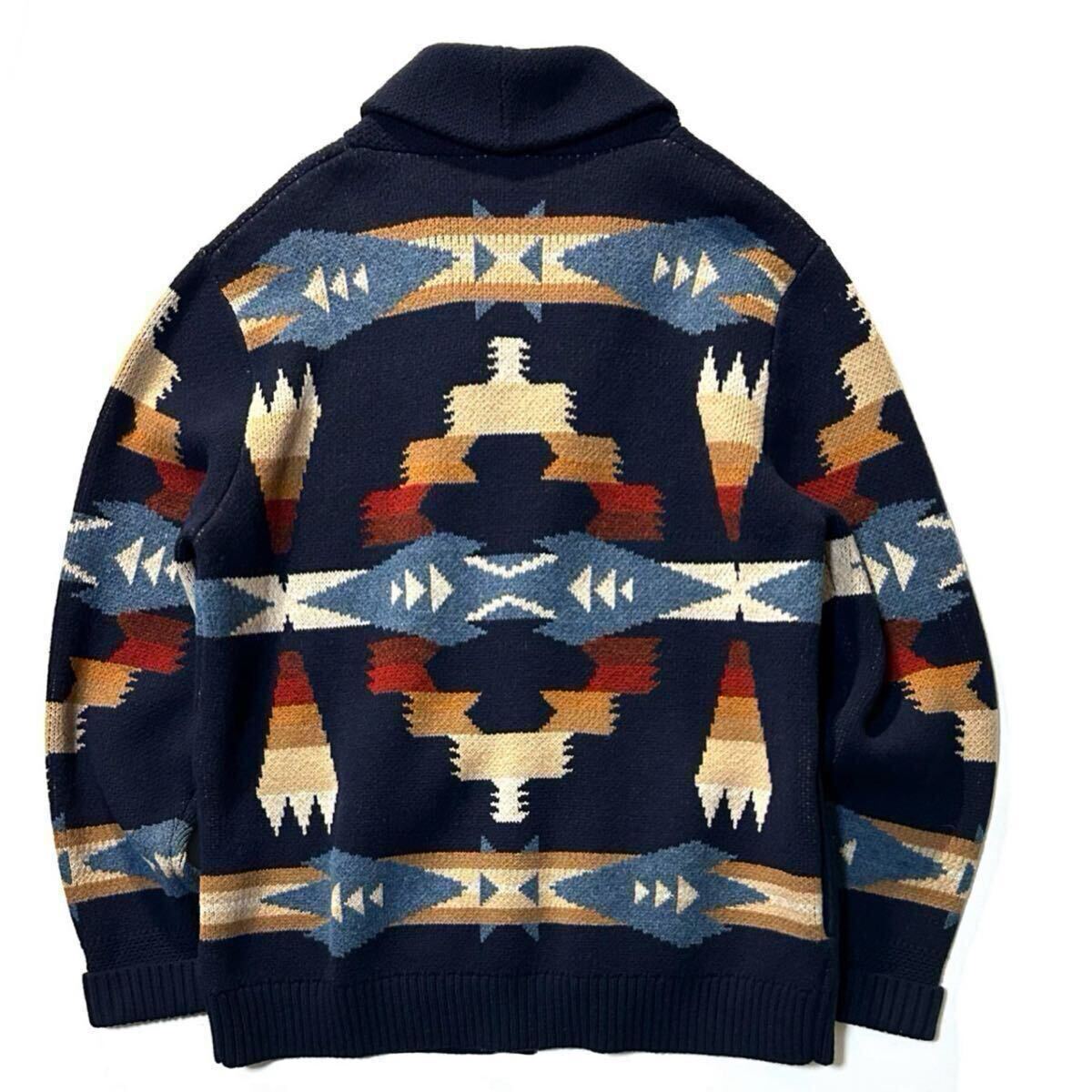 【PENDLETON】Safari掲載◎!!ペンドルトン 定価3.3万 Tucson Cardigan ツーソン柄 ネイティブ総柄 ショールカラー 肉厚ニットカーディガン_画像9