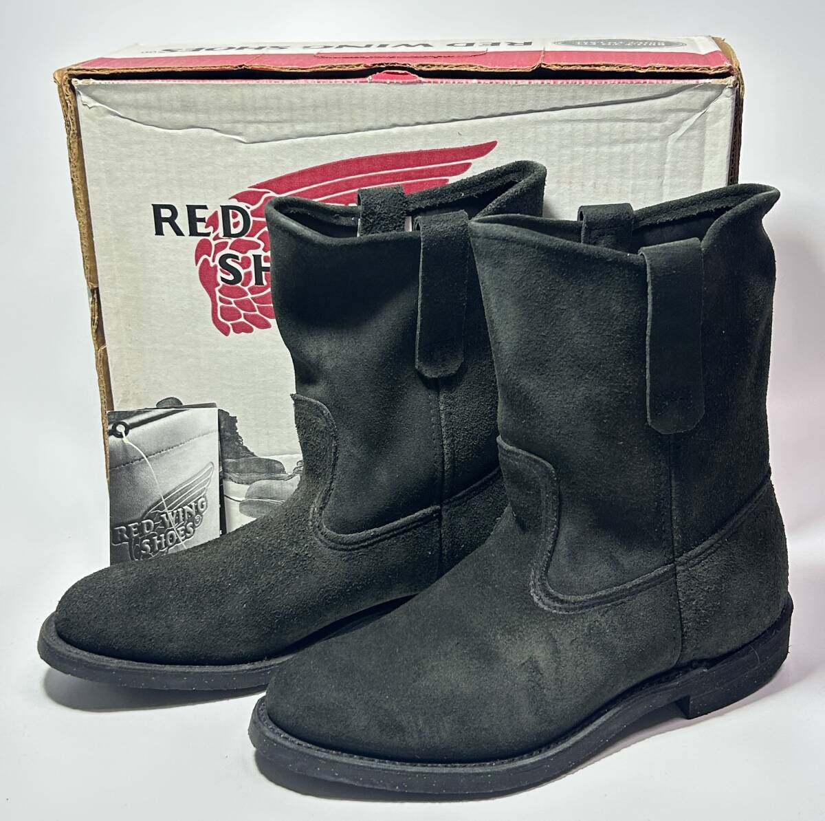 未使用 07年製 廃盤 レア BEAMS別注 レッドウィング 8186 ペコス 7D ビームス ブラック スエード ラフ 黒 ペコス ブーツ 限定_画像1
