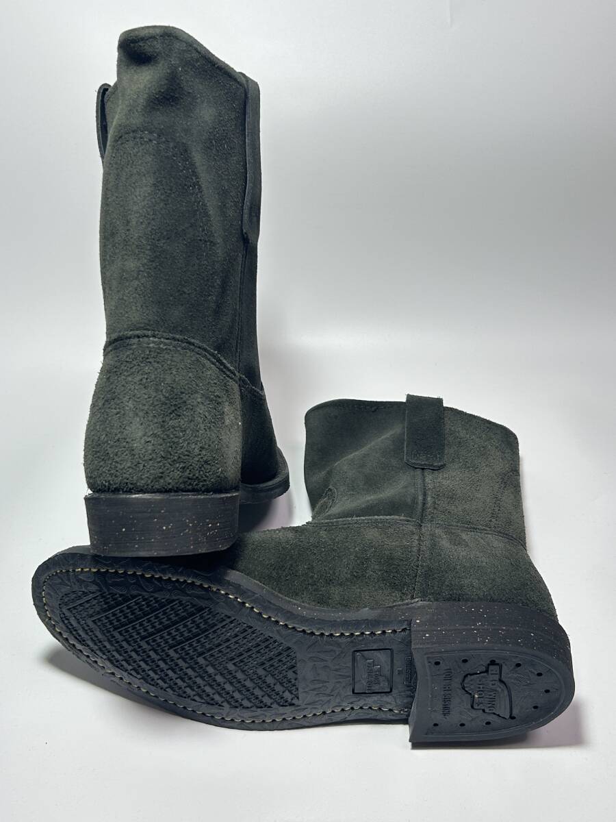 未使用 07年製 廃盤 レア BEAMS別注 レッドウィング 8186 ペコス 7D ビームス ブラック スエード ラフ 黒 ペコス ブーツ 限定_画像4