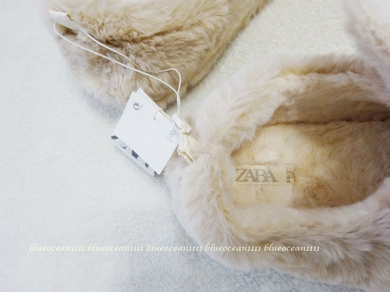 新品【ZARAザラ】ふわもこフェイクファーアニマルフェイス ルームシューズ 36/37 23-23.5cm スリッパ パジャマ Tシャツ パンツ 130 140 150_画像7