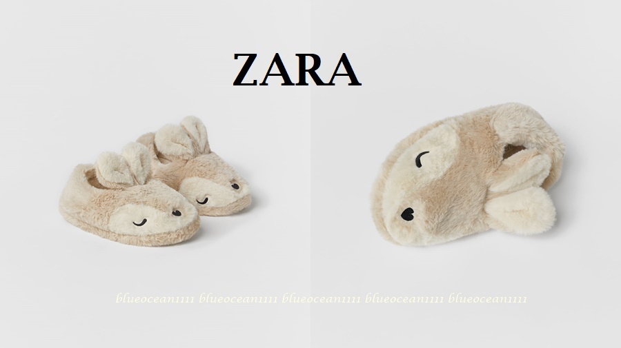 新品【ZARAザラ】ふわもこフェイクファーアニマルフェイス ルームシューズ 36/37 23-23.5cm スリッパ パジャマ Tシャツ パンツ 130 140 150_画像2