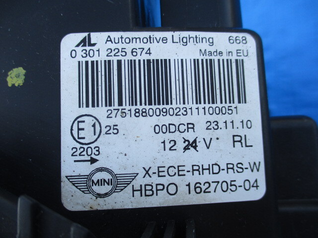 ●後期 BMW MINI mini ミニ R55 R56 R57 クーパーS 純正 ヘッドライト HID キセノン 左右セット 作動確認済みです_画像4