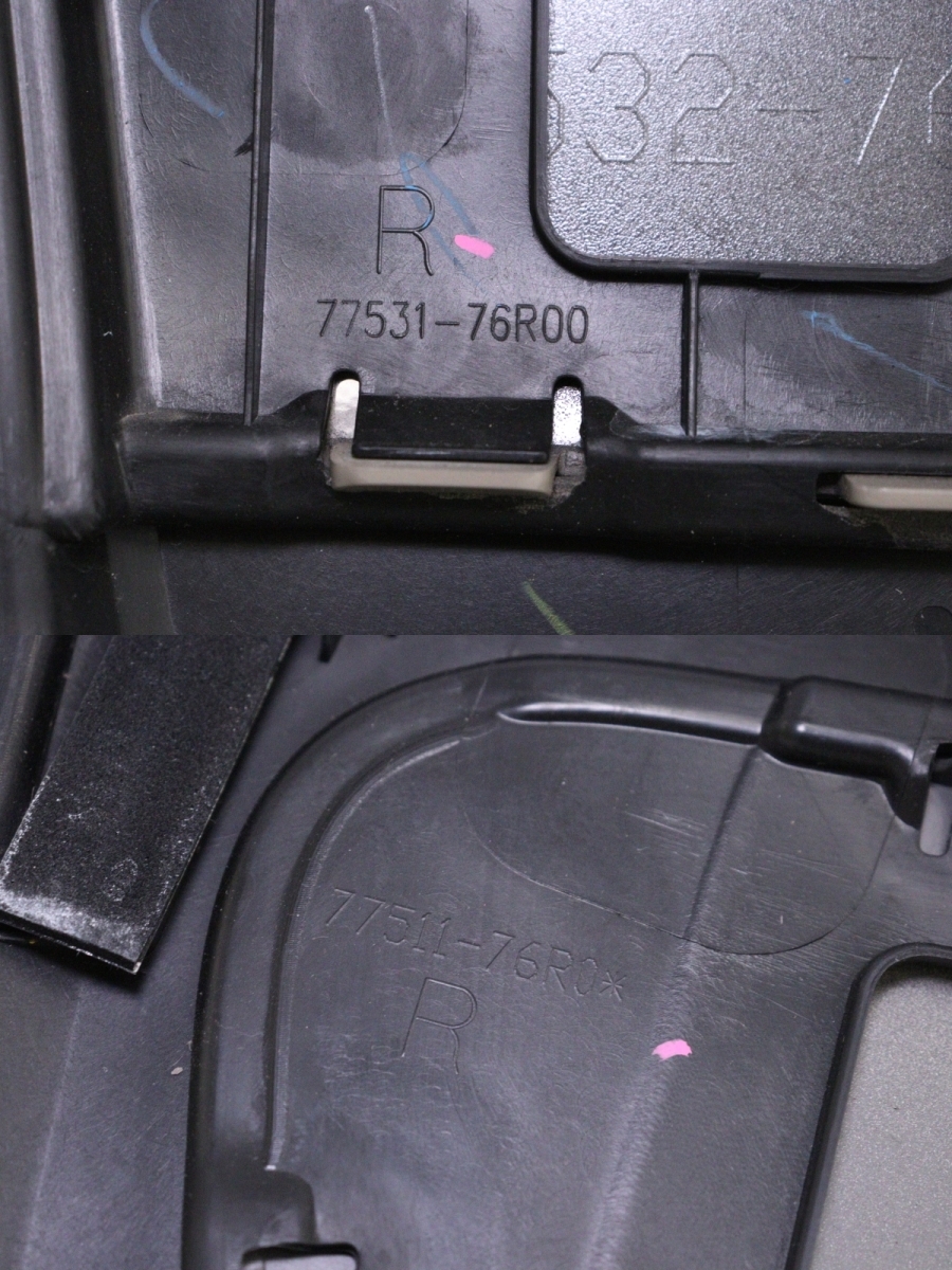 53-1131★値下 美品★MN71S クロスビー 左右サイドガーニッシュセット★77260-76R0 アイボリーパール ZYL 純正★スズキ (QT)_画像10