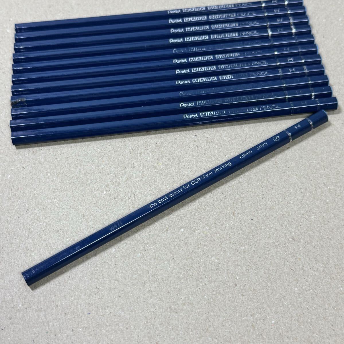 新品 廃盤 Pentel ぺんてる えんぴつ 鉛筆 MARK SHEET Pencil マークシートペンシル 1ダース 12本セット H CBM10 vintage 昭和レトロ_画像5