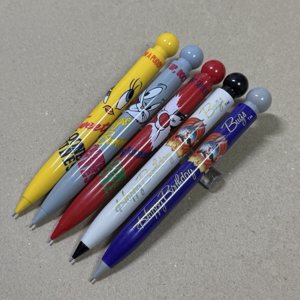 新品 廃盤 Pentel ぺんてる WARNER ワーナーブラザーズ シャーペン 0.5mm 定規 下敷き 15点セット トゥイーティー vintage 昭和レトロ_画像3