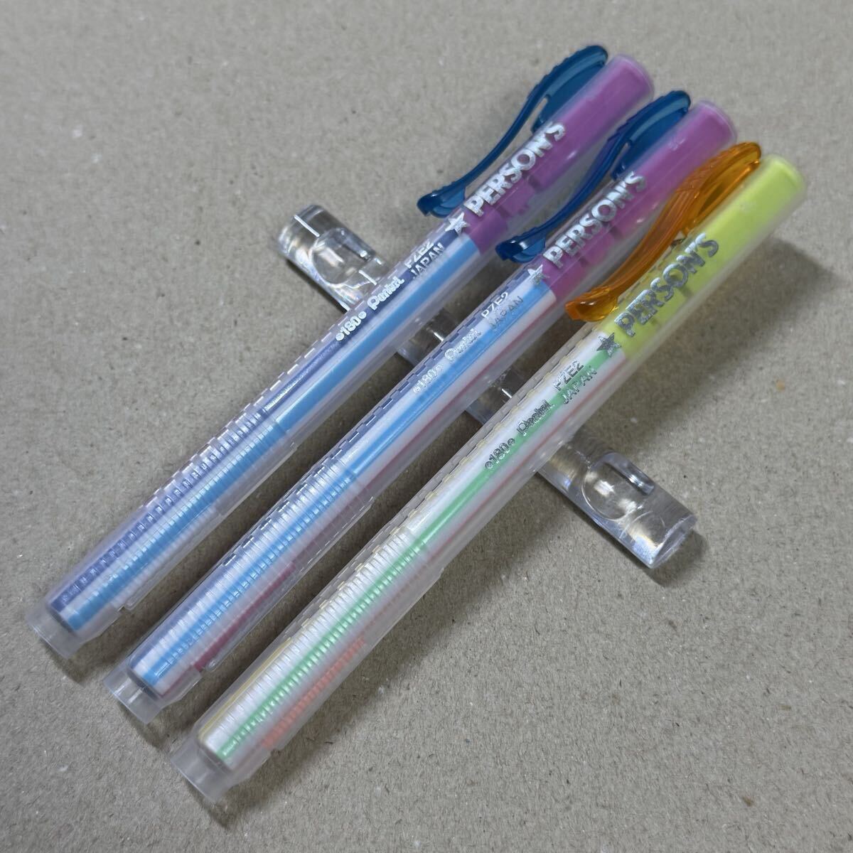 新品 廃盤 Pentel ぺんてる PERSON'S COLLECTION パーソンズ コレクション シャーペン 0.5mm 消しゴム 11点セット vintage 昭和レトロ_画像6