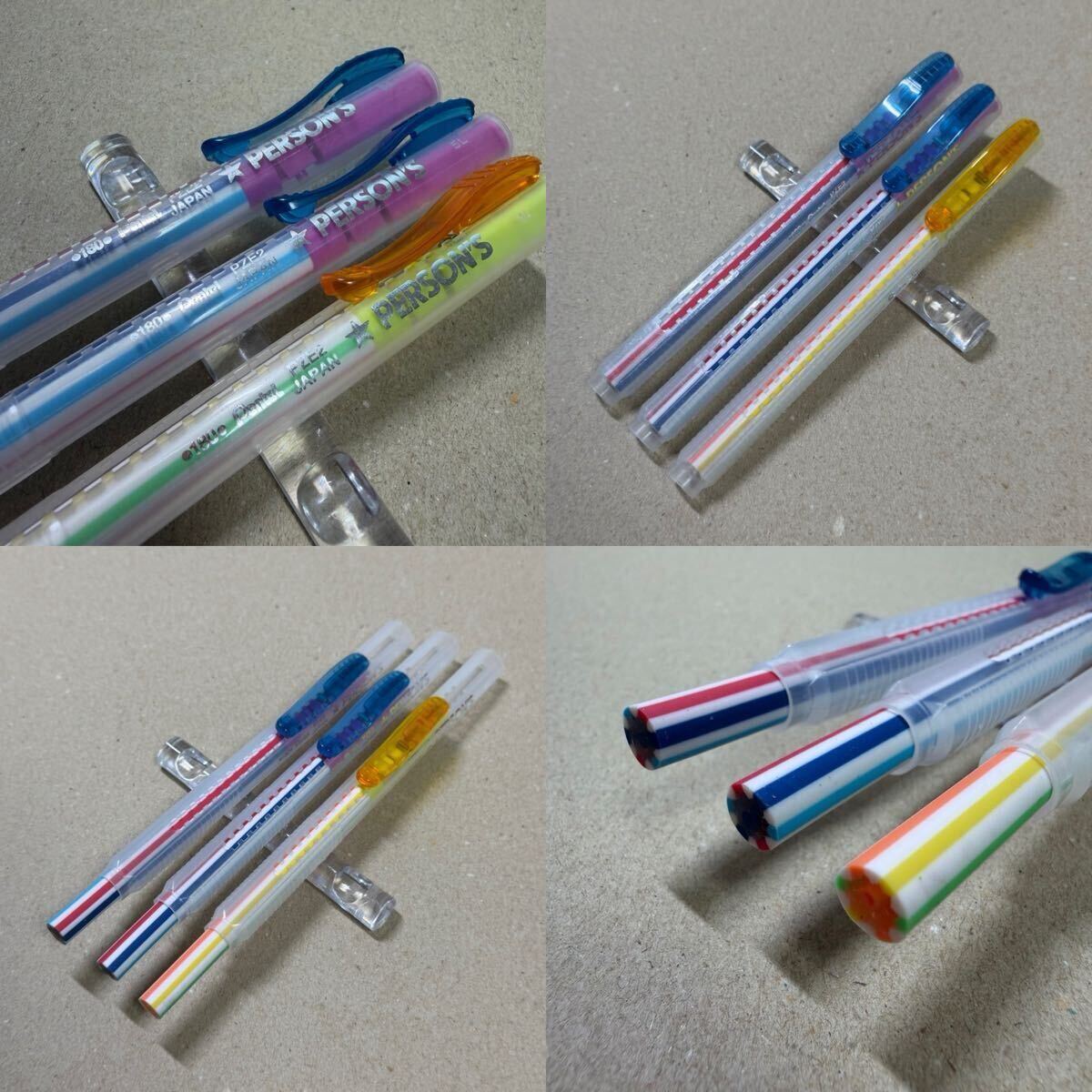 新品 廃盤 Pentel ぺんてる PERSON'S COLLECTION パーソンズ コレクション シャーペン 0.5mm 消しゴム 11点セット vintage 昭和レトロ_画像7