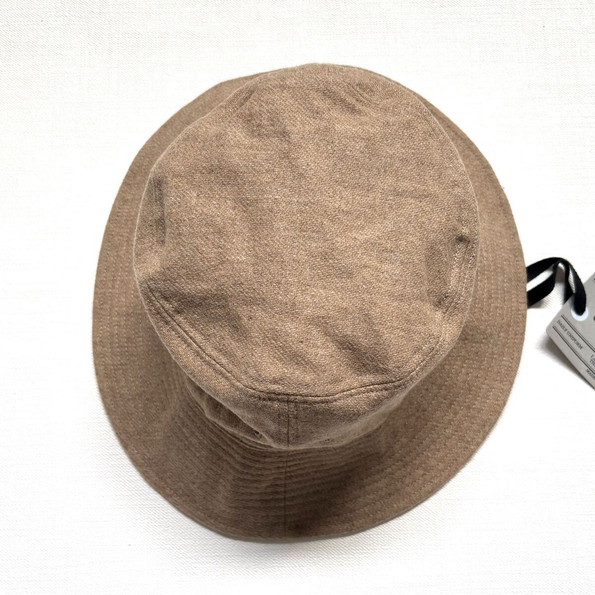 未使用 日本製 COMESANDGOES カムズアンドゴーズ ウール バケット ハット L キャメル メンズ タグ付 made in japan 帽子 ベージュ 送料無料_画像3