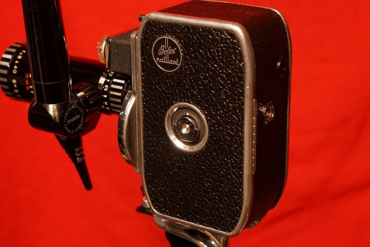 【ビンテージ・フィルムカメラ】PAILLARD BOLEX D8L? パイヤール ボレックス PAN CINOR 8-40mm f:1.9 シャッター動作確認済_画像8