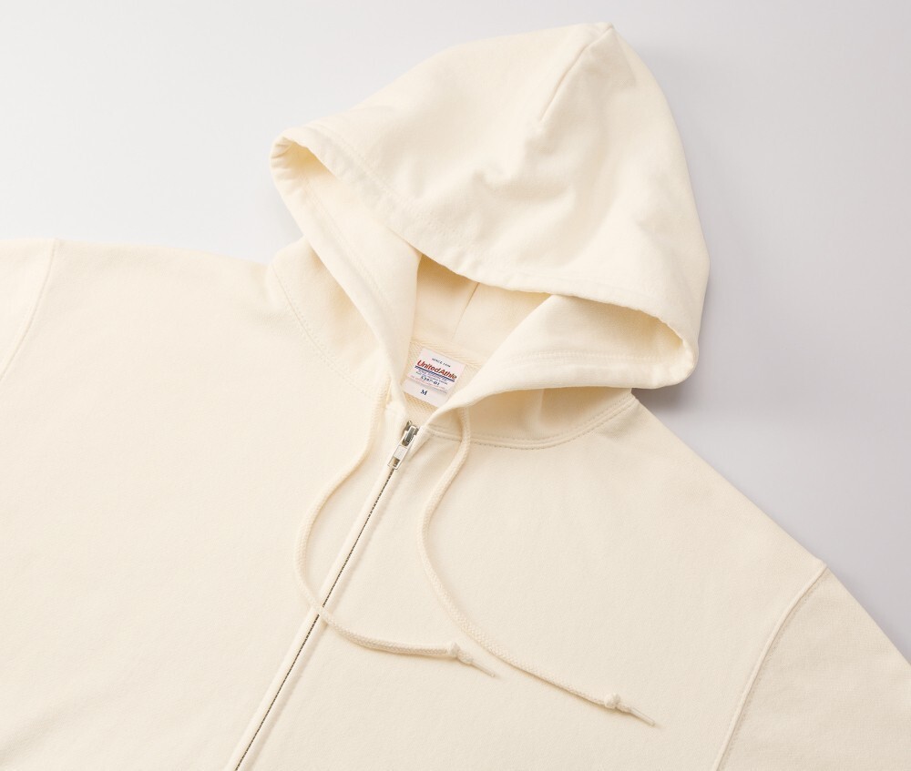パーカー XXL アッシュ 薄手 8.8オンス 裏パイル ジップアップ フルジップ 無地 定番 綿100 スウェット A2146 3L 2XL ライトグレー 539701_画像5