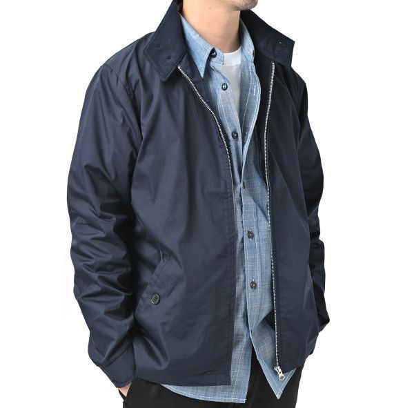 スウィングトップ XXL ブラック ブルゾン 裏地付 ジップアップ ジャケット 無地 スイングトップ アウター 着画有 A409 2XL 3L 黒 707801_画像4