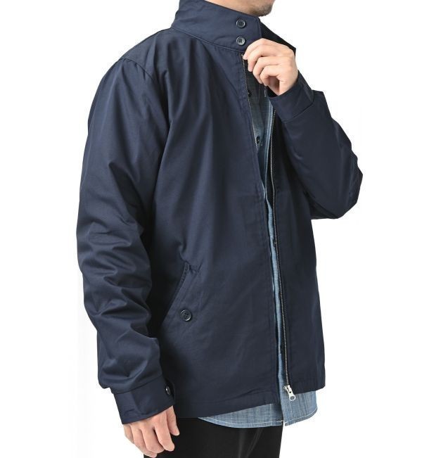 スウィングトップ XXL ブラック ブルゾン 裏地付 ジップアップ ジャケット 無地 スイングトップ アウター 着画有 A409 2XL 3L 黒 707801_画像3