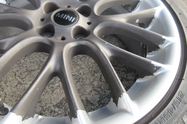 BMWミニ　MINI　純正　ミニクーパー　JCW 17インチ　アルミホイール　７J　４穴　PCD100　R55　R56　R57　R58　スタッドレスタイヤ_画像7