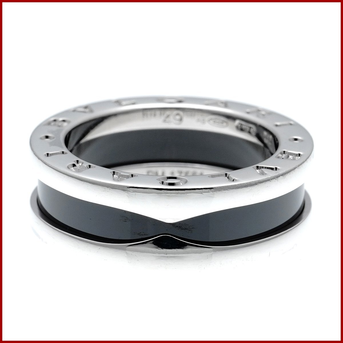 ブルガリ セーブザチルドレン リング 指輪 346094 49 9号 シルバー ブラックセラミック 美品 新品仕上げ済み ゆうパケット対応可 送料300円_画像3