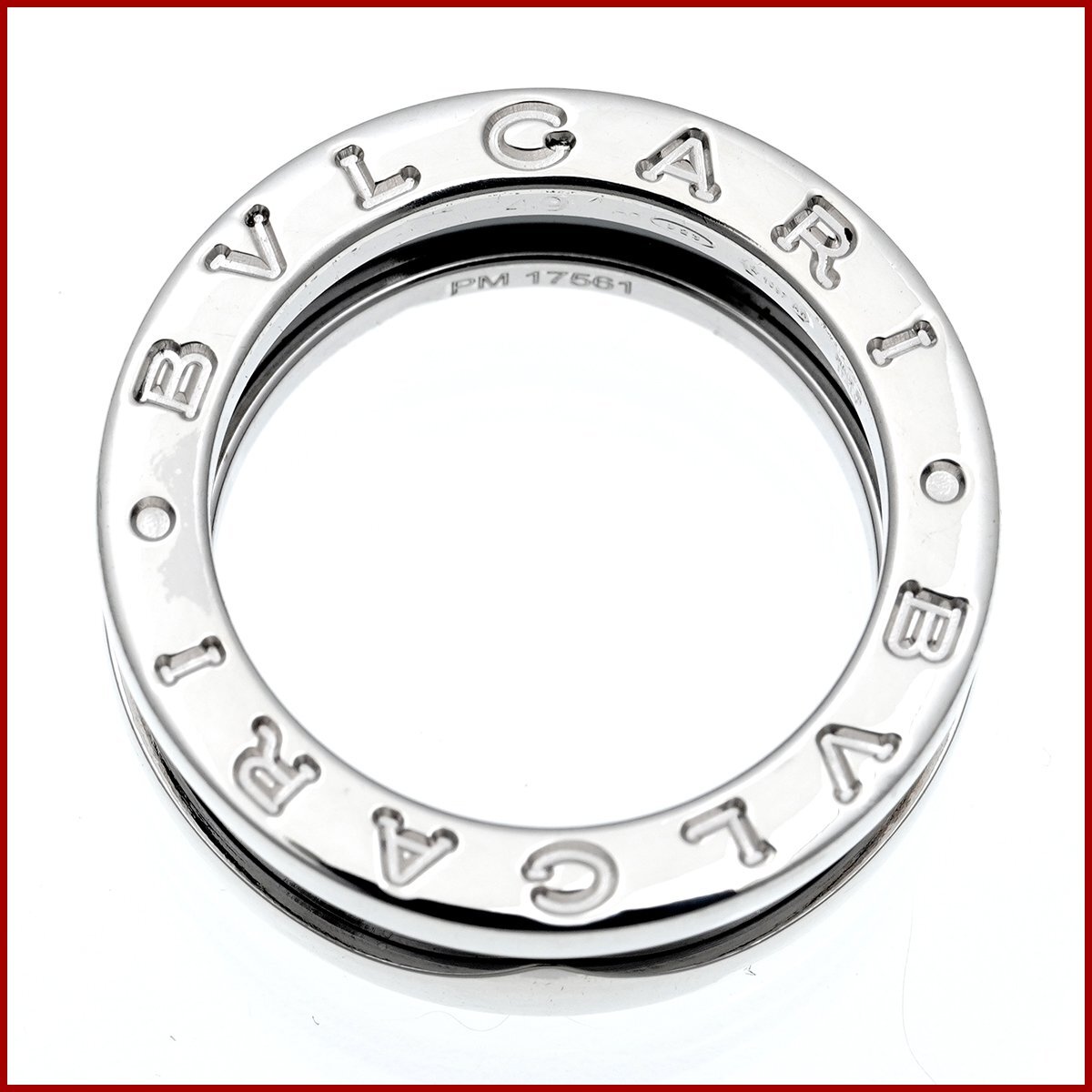 ブルガリ セーブザチルドレン リング 指輪 346094 49 9号 シルバー ブラックセラミック 美品 新品仕上げ済み ゆうパケット対応可 送料300円_画像4