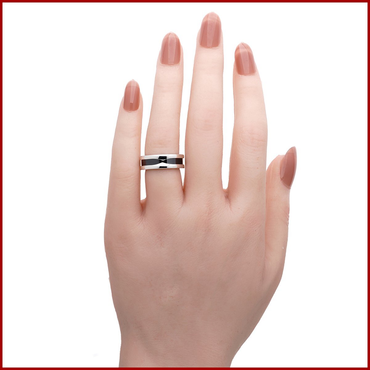 ブルガリ セーブザチルドレン リング 指輪 346094 49 9号 シルバー ブラックセラミック 美品 新品仕上げ済み ゆうパケット対応可 送料300円_画像8