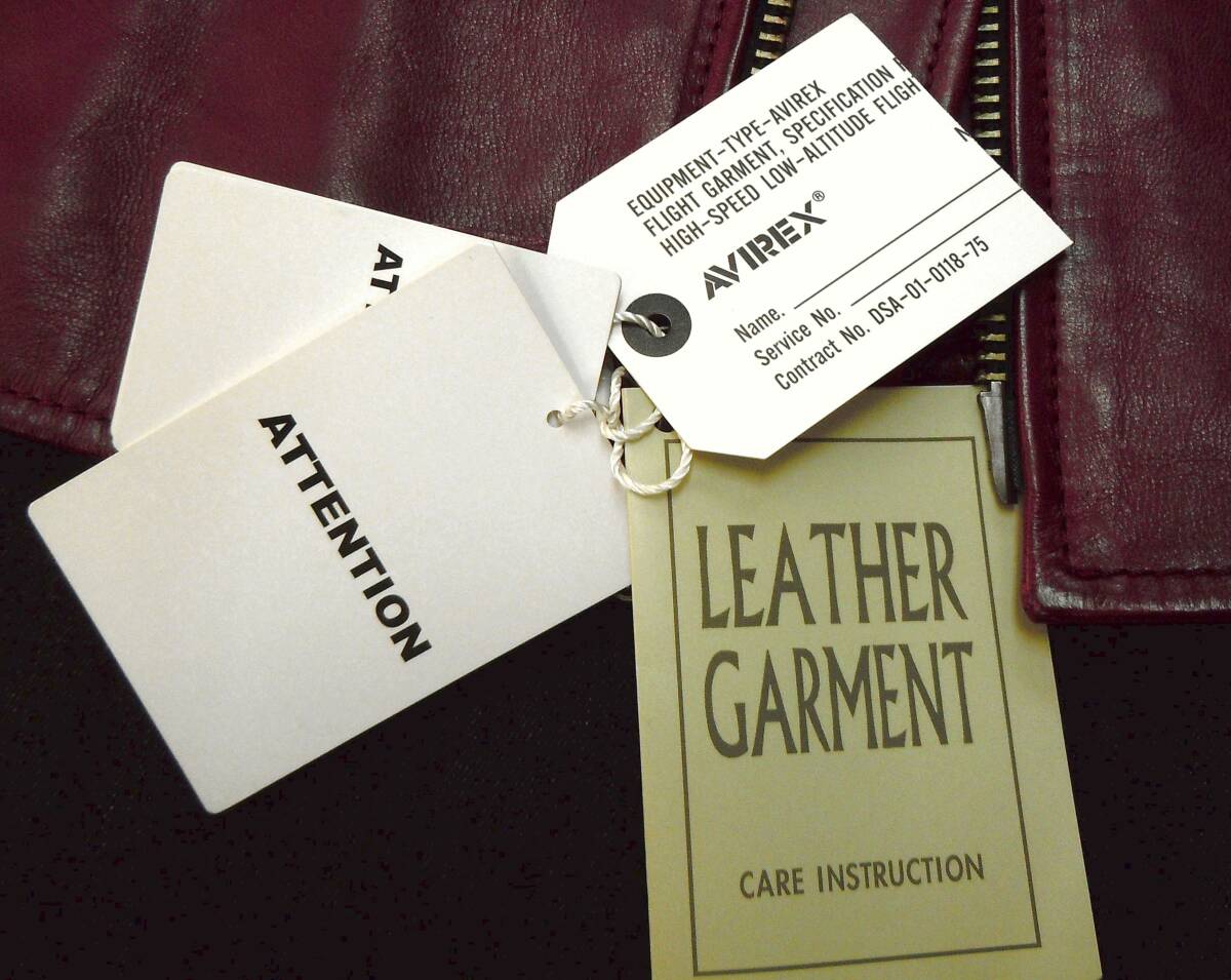 ★直営店限定品 定価約9万円 AVIREX アヴィレックス 羊革 エイジド ワッペン ライダースジャケット バーガンディー メンズL★_画像9