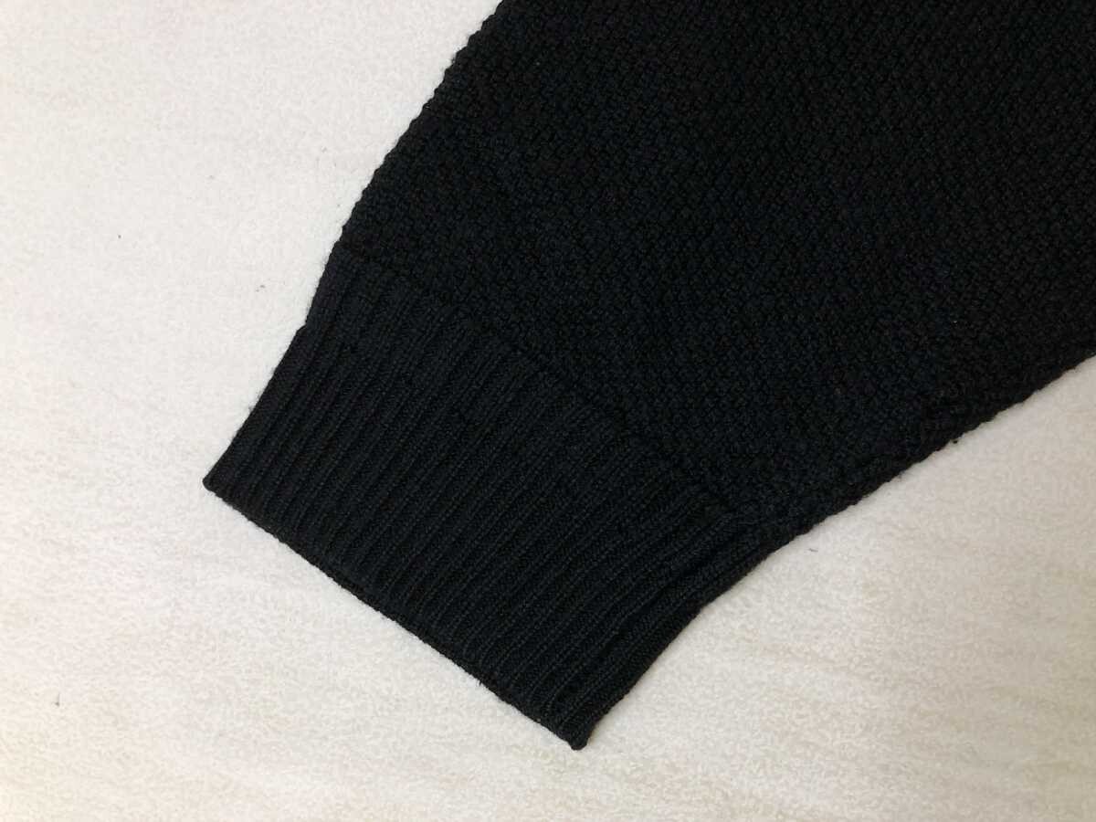 ユナイテッドアローズ UNITED ARROWS green label relaxing セレショ系 outlast ワッフル編み ニット セーター レディース ウール混合 L 黒_画像4