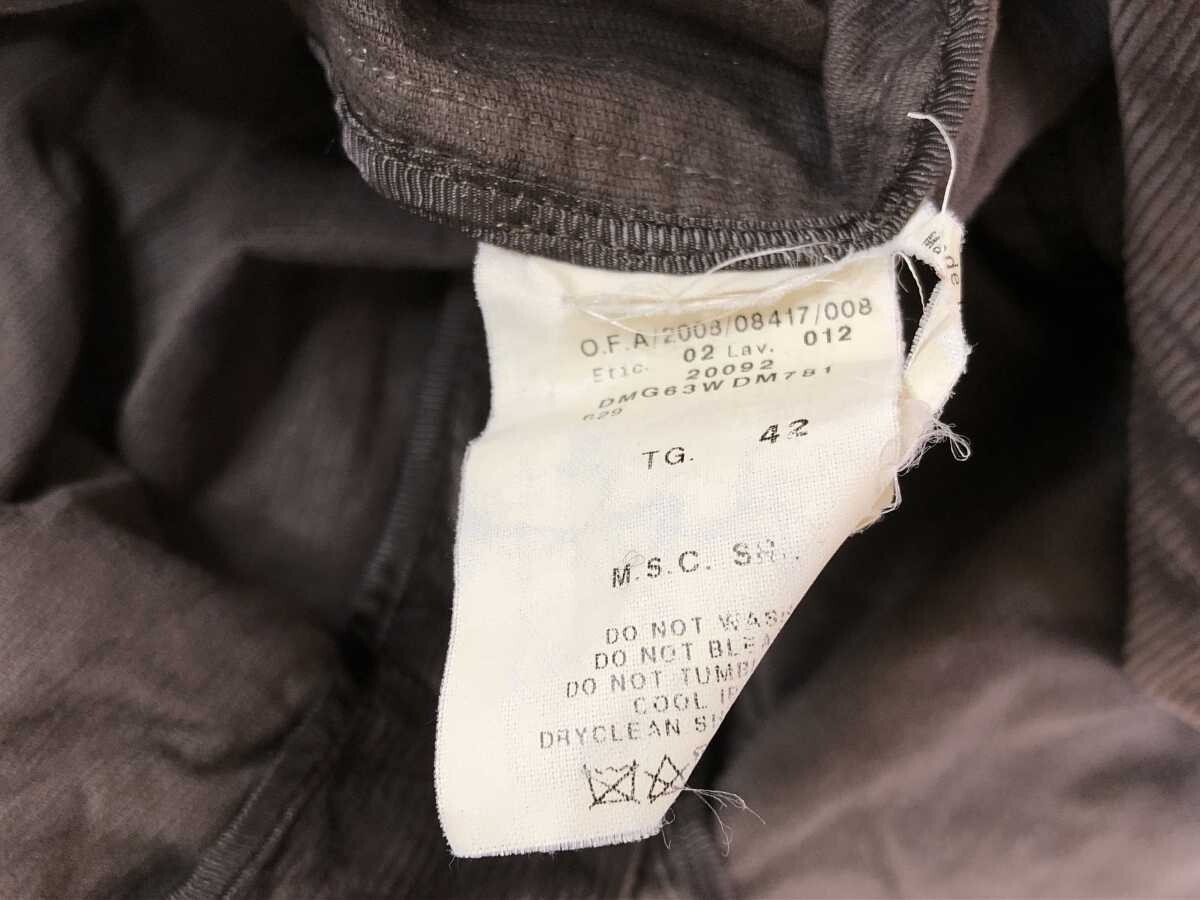 イタリア製 アルマーニ コレツィオーニ ARMANI COLLEZIONI レトロ トラッド コーデュロイ テーラード ジャケット レディース 42 茶_画像6