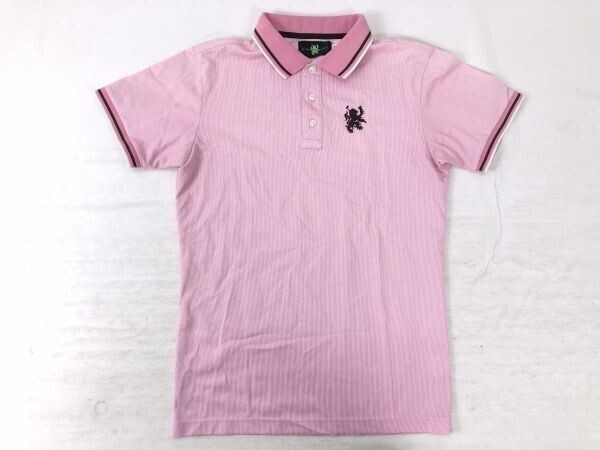 VIVA HEART ビバハート DRESS CAMP ドレスキャンプ スポーツ ゴルフ 半袖ポロシャツ メンズ 日本製 ポリエステル100% 48 ピンク_画像1