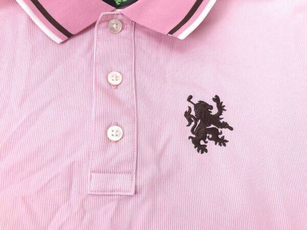VIVA HEART ビバハート DRESS CAMP ドレスキャンプ スポーツ ゴルフ 半袖ポロシャツ メンズ 日本製 ポリエステル100% 48 ピンク_画像3