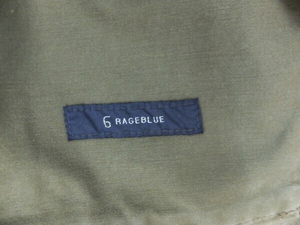 RAGEBLUE レイジブルー メンズ ストレッチ 比翼ジャケット S カーキ_画像2