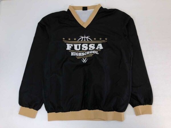 バイオレーラ VAYoreLA スポーツ バスケットボール 福生 カレッジ Vネック スニード ジャケット ゲームシャツ プルオーバー メンズ L 黒_画像1