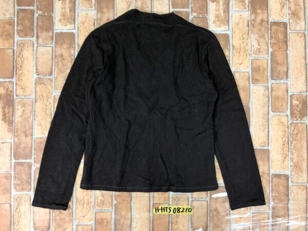 OF KRIZIA オブ クリツィア レディース Vネック ウール 毛100％ 長袖 ニットソー 40 焦げ茶 ダークブラウン 無地_画像4