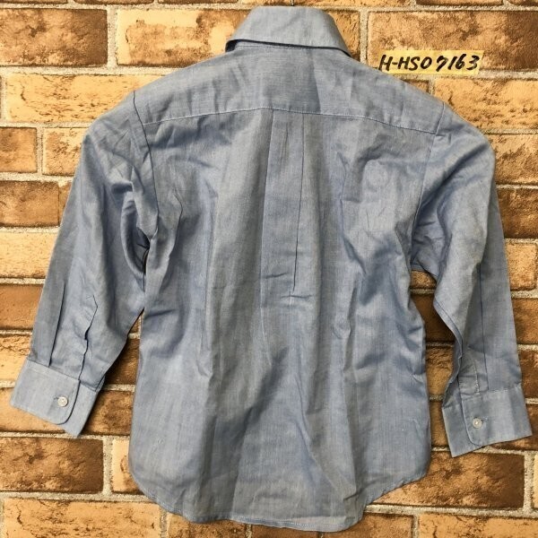 未使用新品タグ付き JOMM JOMM ジョムジョム キッズ 長袖 BD ボタンダウン シャンブレー シャツ 110 水色 セレモニー_画像4